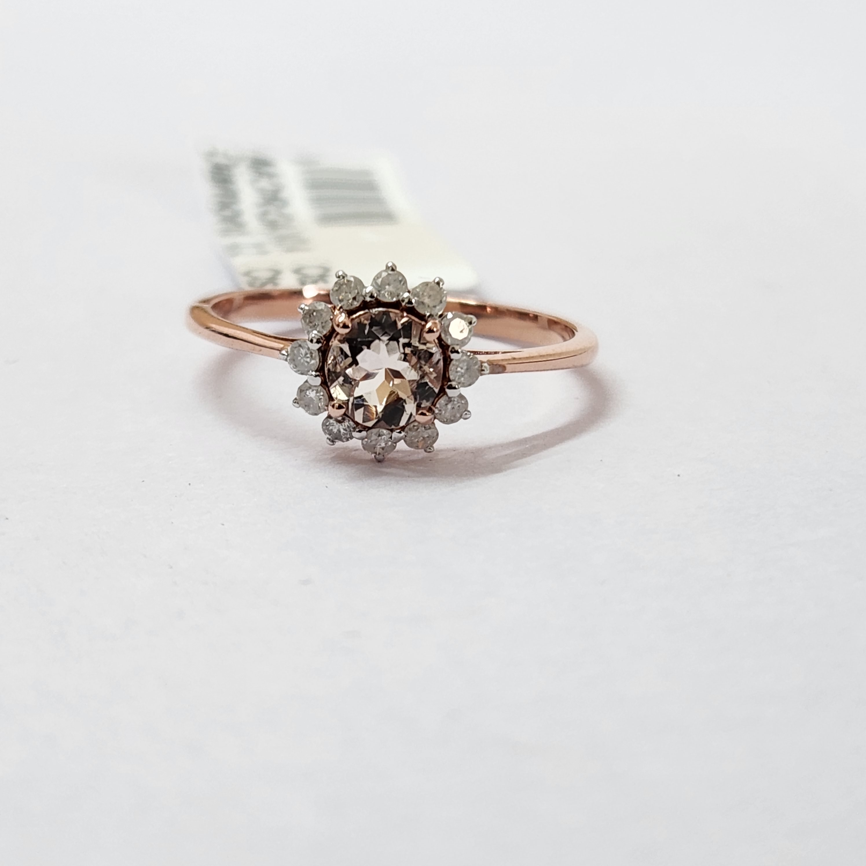 Rose Gold Morganite (Pink Diamond) Diamonds Ring