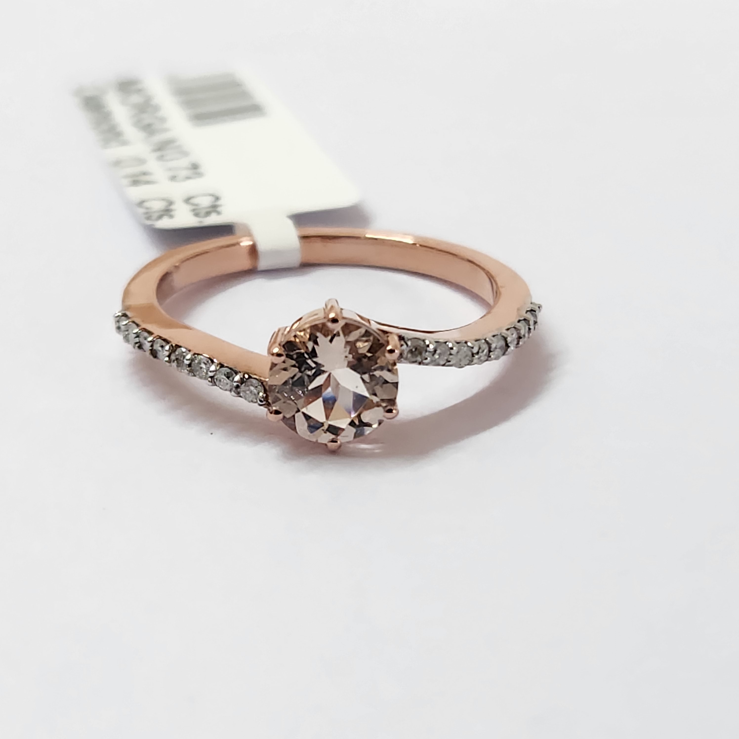 Best Seller Round Morganite 18K Rose Gold Ring
